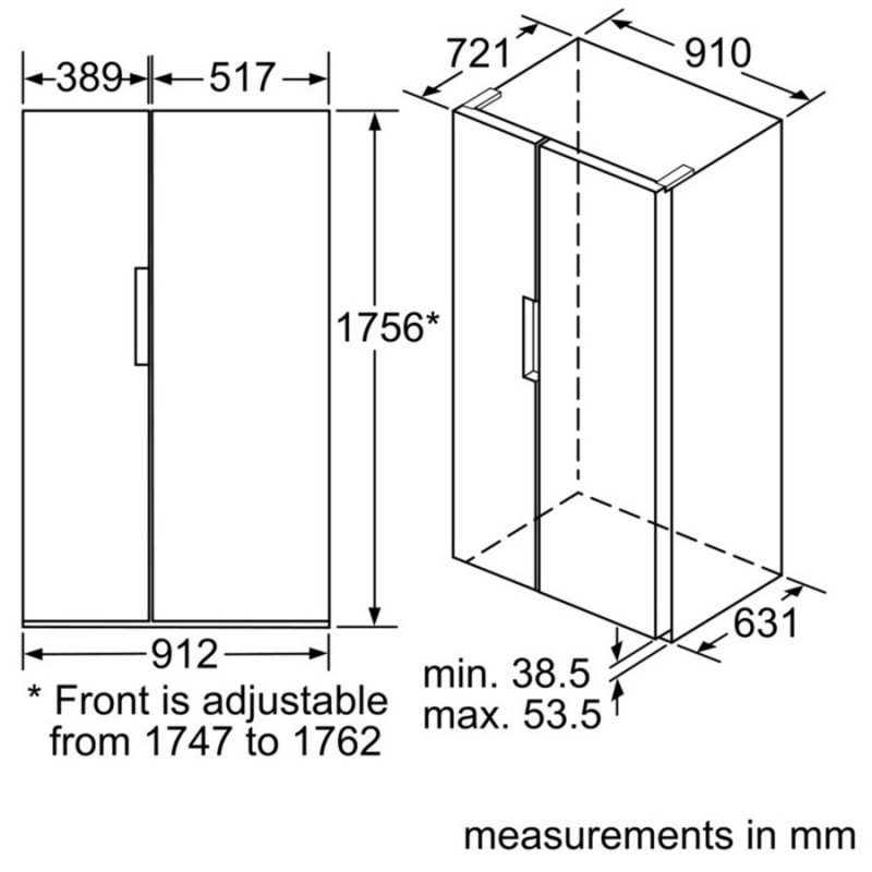 Tủ lạnh side by side BOSCH KAN92VI35O |Serie 4