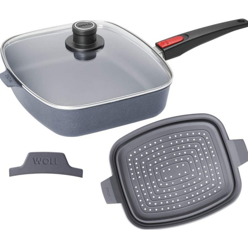 Chảo Woll 1629DPIL Diamond Lite Pans Rectangular 30x26cm Có Vung Kính 1