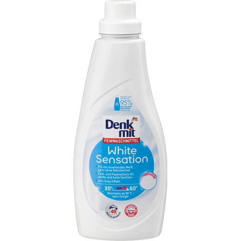 Bột Giặt Tẩy Trắng Denkmit White Sensation 1L 