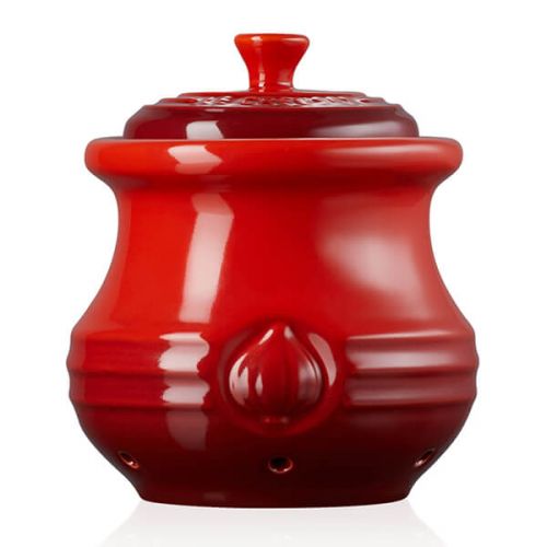 HŨ ĐỰNG TỎI LECREUSET MÀU ĐỎ 1