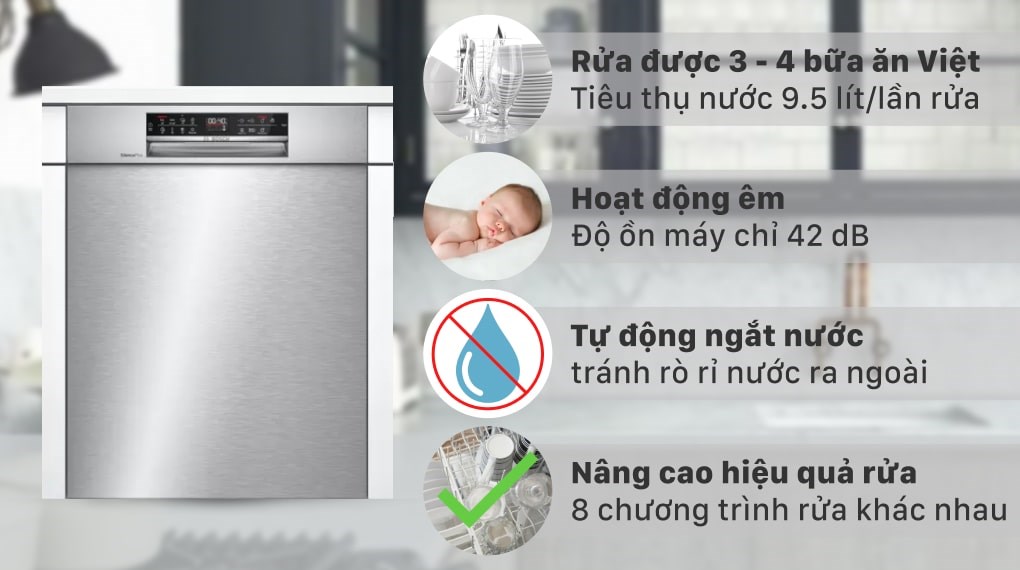 Máy Rửa Bát Bosch SMU6ECS57E Serie 6 - Bán Âm 5