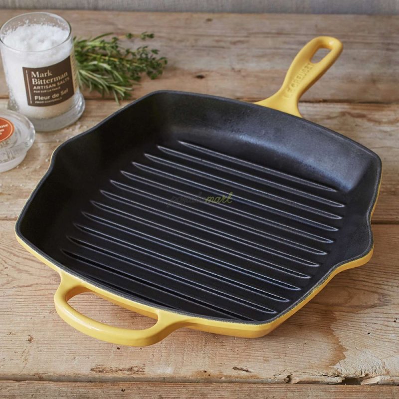 Chảo nướng vuông LeCreuset Grillpfanne quadratisch 26cm Gelb