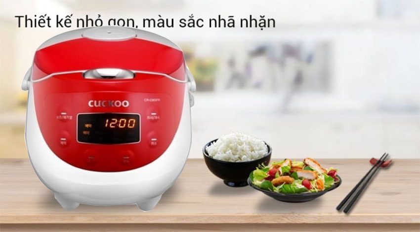 Nồi cơm điện tử CUCKOO CR-0365F/RDWHVNCV MÀU TRẮNG ĐỎ DUNG TÍCH 0.54L 2