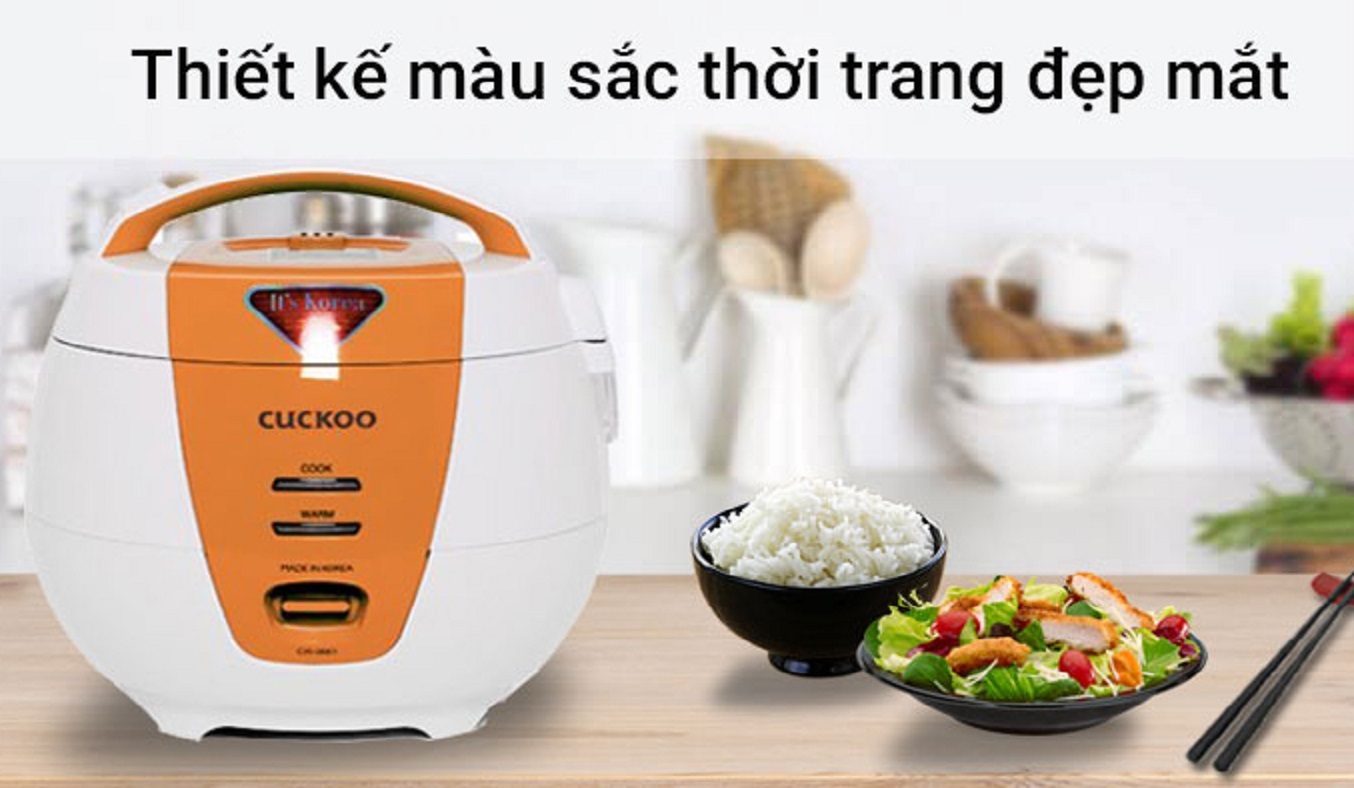 Nồi cơm điện CUCKOO CR-0661/ORVNCV MÀU CAM DUNG TÍCH 1.0L 2