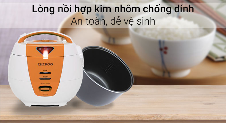 Nồi cơm điện CUCKOO CR-0661/ORVNCV MÀU CAM DUNG TÍCH 1.0L 3