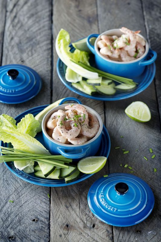 Bộ nồi mini LeCreuset Mini-Cocotte/ Bräter-Set, 4-teilig, Rund, Je 200 ml, 10 x 5 cm, Steinzeug, Blau (Marseille) - 4c/ màu xanh 5