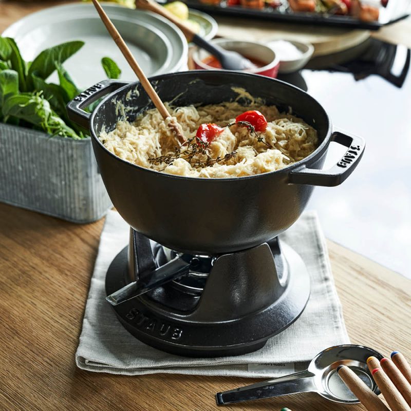 Bộ nồi ăn lẩu STAUB FONDUE SET 10P BLACK 20CM (màu đen)