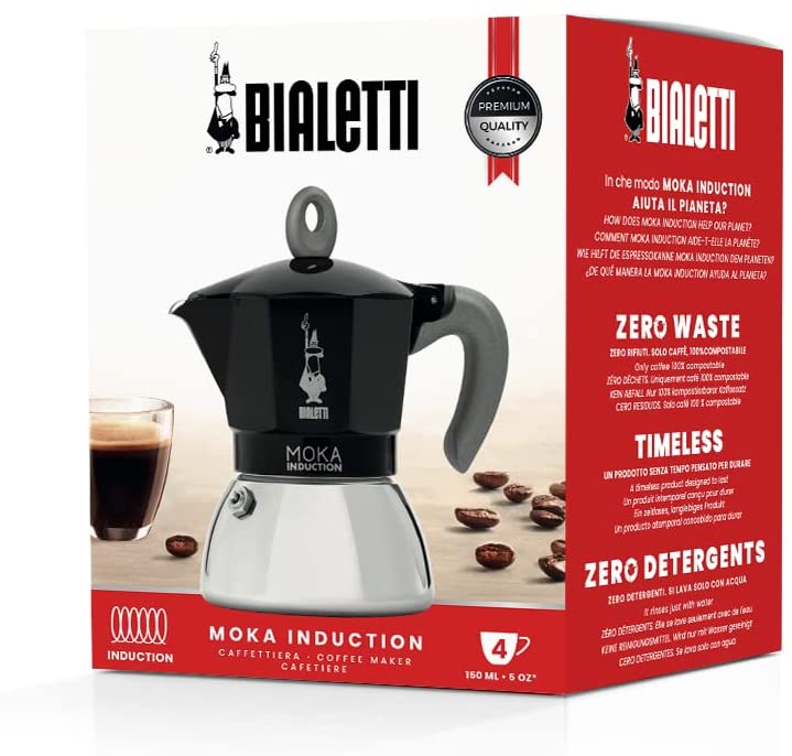 Ấm pha cà phê Bialetti Moka express 4 cốc (màu đen) 4