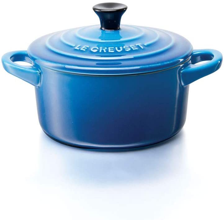 Bộ nồi mini LeCreuset Mini-Cocotte/ Bräter-Set, 4-teilig, Rund, Je 200 ml, 10 x 5 cm, Steinzeug, Blau (Marseille) - 4c/ màu xanh 4