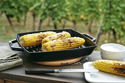 Chảo gang nướng vuông 2 quai STAUB GRILL PAN BLK 23CM - màu đen 3