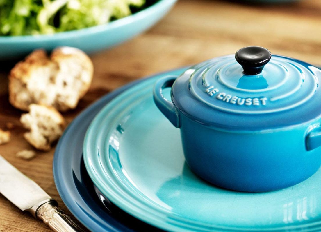 Bộ nồi LeCreuset Mini-Cocotte Geschenkseti- 4 màu xanh lá, xanh dương 4