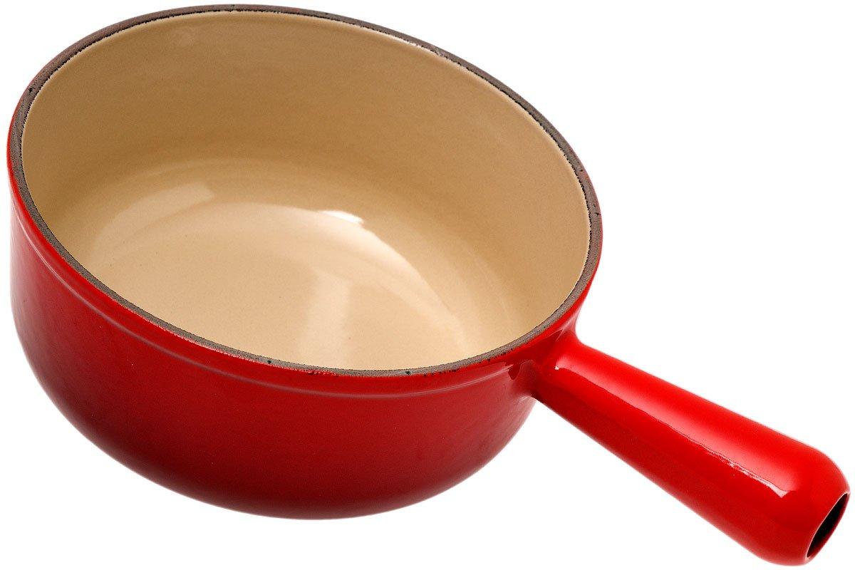 Quánh gang không nắp LeCreuset Schwenkkasserolle 16cm Kirsche - màu đỏ