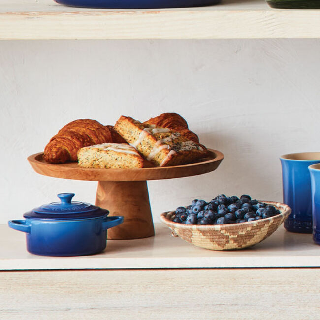 Bộ nồi mini LeCreuset Mini-Cocotte/ Bräter-Set, 4-teilig, Rund, Je 200 ml, 10 x 5 cm, Steinzeug, Blau (Marseille) - 4c/ màu xanh 1