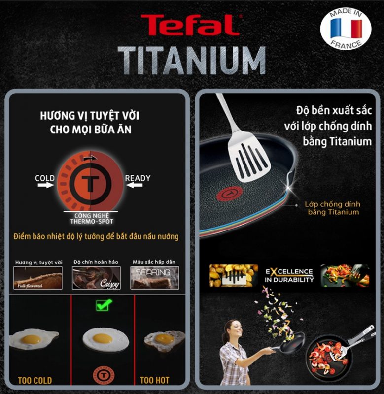 Chảo Tefal G2890453 Hard Titanium Pro 24cm2