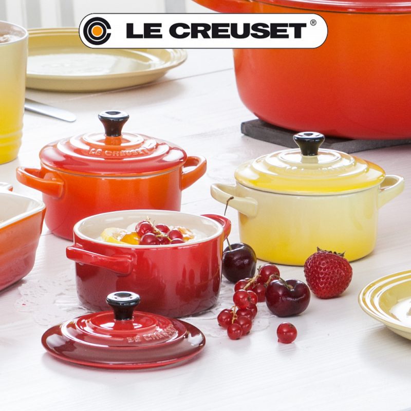 Bộ nồi LeCreuset Mini-Cocotte Geschenkset (4 màu đỏ vàng đen) 4