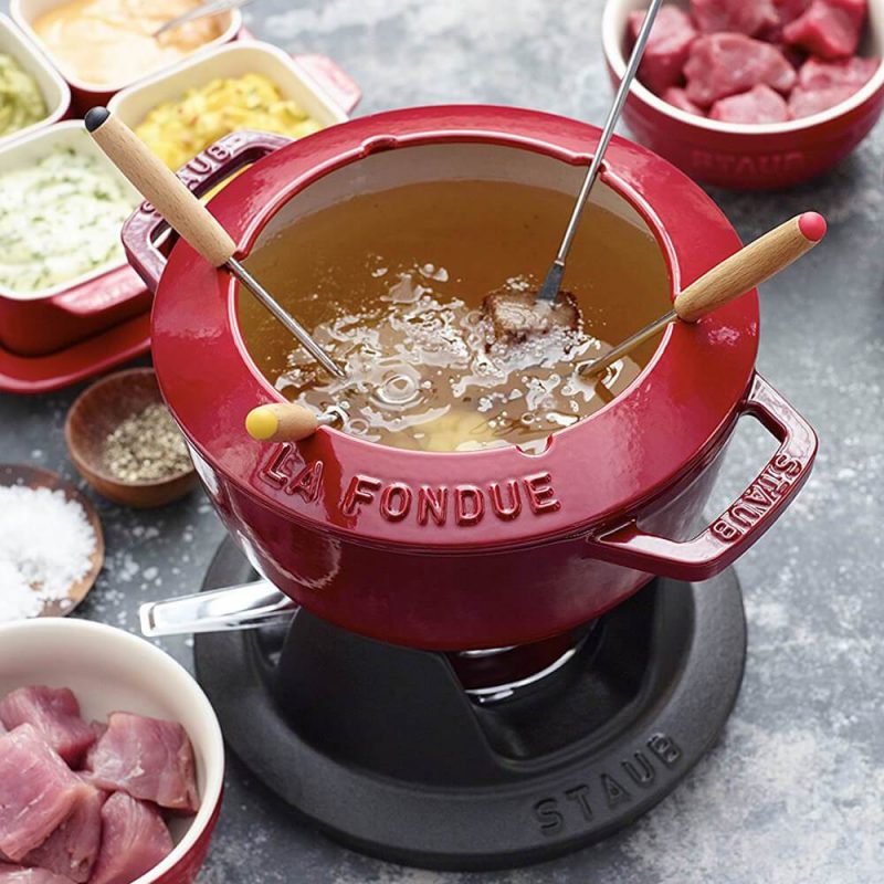 Bộ nồi ăn lẩu STAUB FONDUE SET 10P CHERRY 20CM (màu đỏ) 