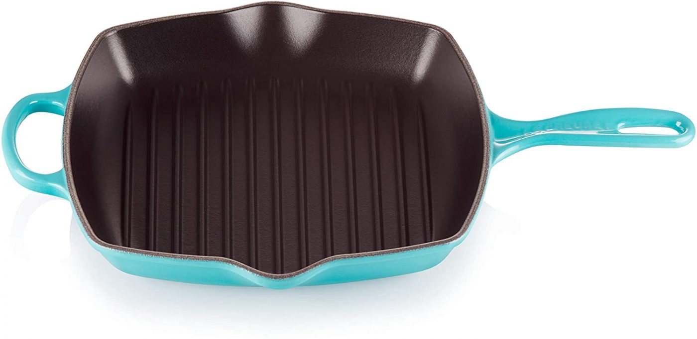 Chảo Nướng Vuông LeCreuset quadratisch 26cm - Karibik Blau màu xanh ngọc 2