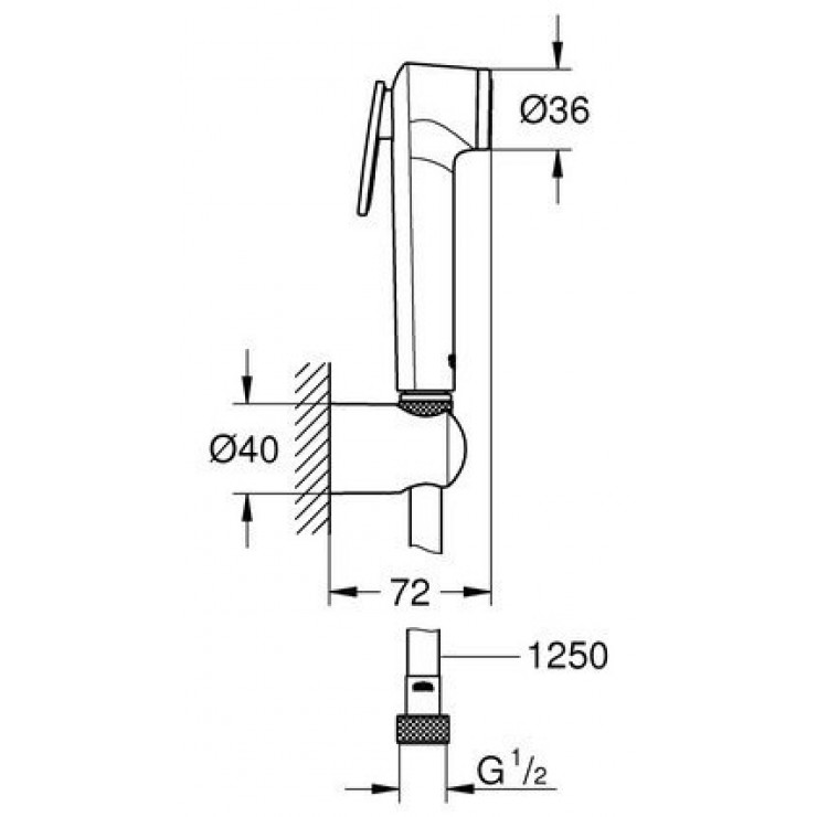 Vòi Xịt Vệ Sinh Grohe 27513001 4