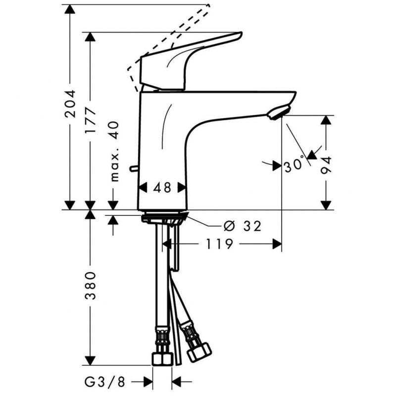 Vòi chậu Hansgrohe focus 100 31607000 4