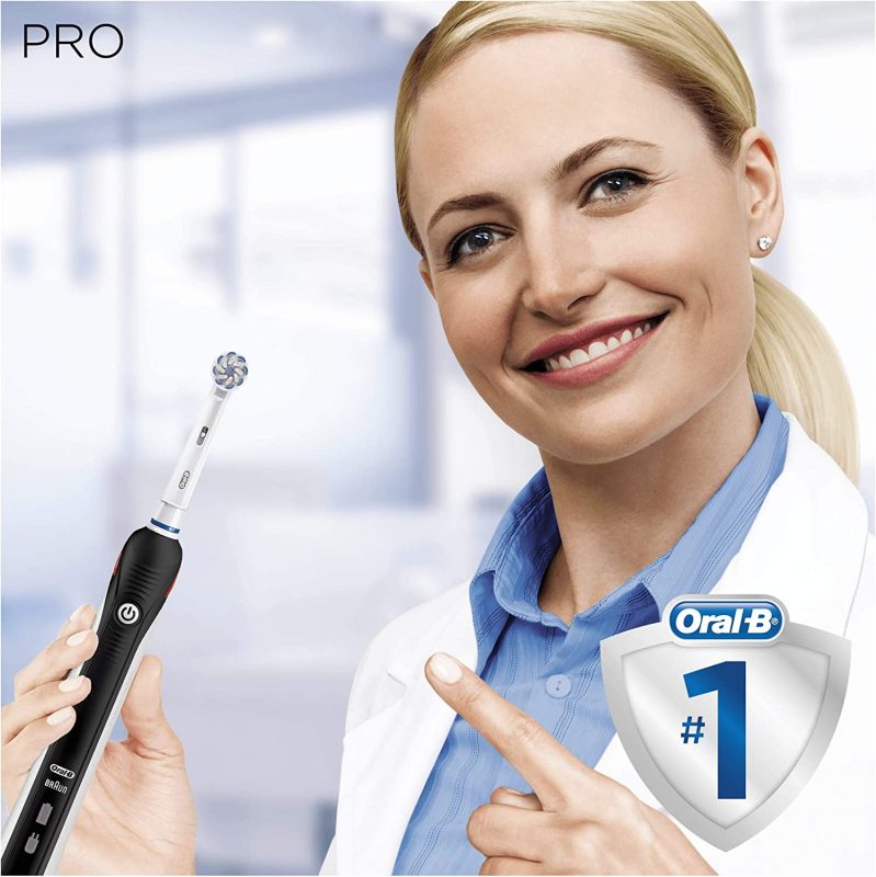 Bàn Chải Điện Oral-B Pro 2 2000S Sensi Ultrathin màu đen