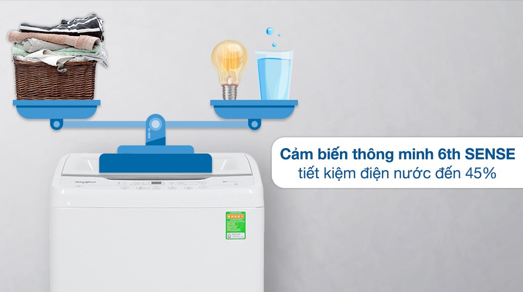 Máy giặt lồng đứng Whirlpool VWVC9502FW STAINCLEAN 9.5KG TRẮNG 3